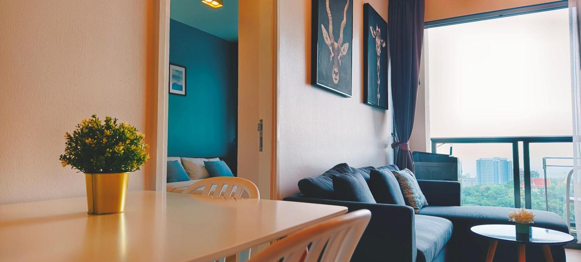 South Delux View Near Walking Street Apartemen Pattaya